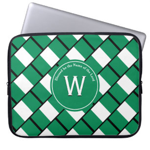 NIGERIA-FLAGGA anpassade bärbara dator med monogra Laptop Fodral