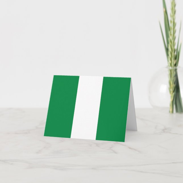 Nigeria flagga anteckningskort (Framsida)