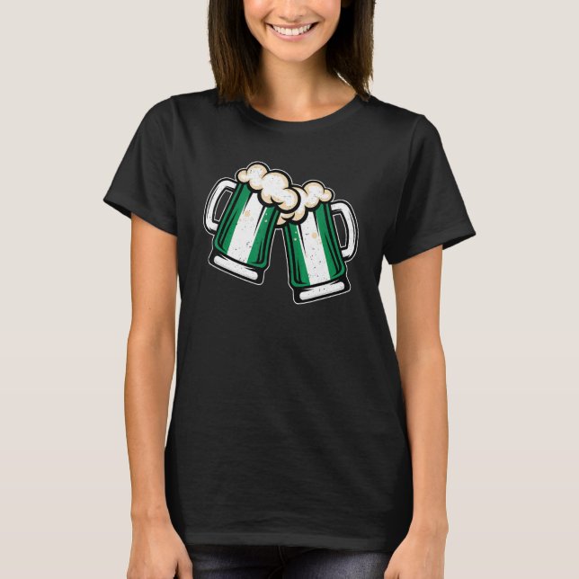 Nigeria Flagga Beer Mugg Coola Nigerian Beer T Shirt (Framsida)