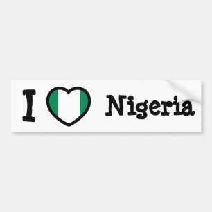 Nigeria flagga bildekal