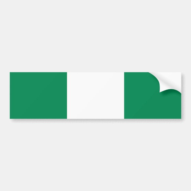 Nigeria Flagga Bildekal (Framsidan)