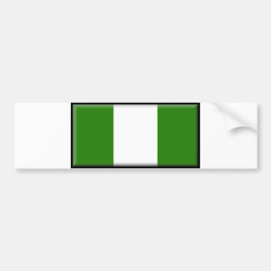 Nigeria flagga bildekal