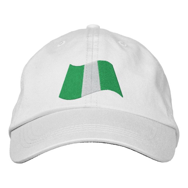 Nigeria Flagga Broderad Keps (Framsida)