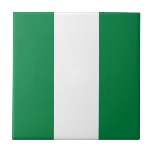 Nigeria Flagga Ceramic Tile Kakelplatta (Framsidan)