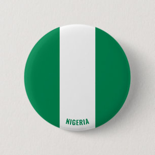 Nigeria Flagga Charming Patriotic Button Knapp