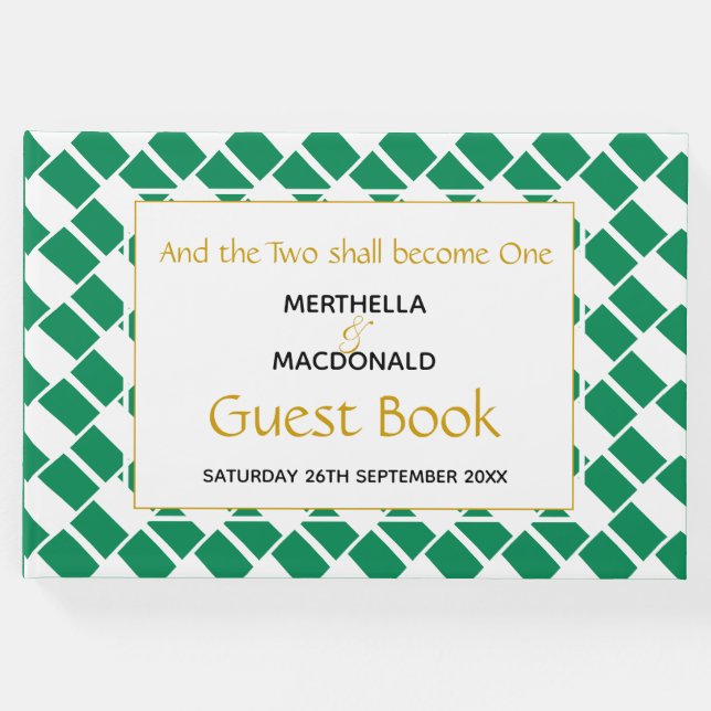 NIGERIA FLAGGA Christian Scripture Nigerian Bröllo Gästböcker (Framsida)