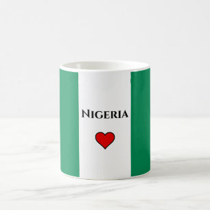 Nigeria Flagga Classic Mugg, 11 oz Kaffemugg