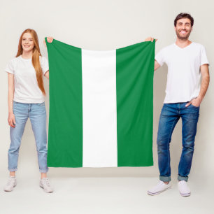 Nigeria flagga fleecefilt