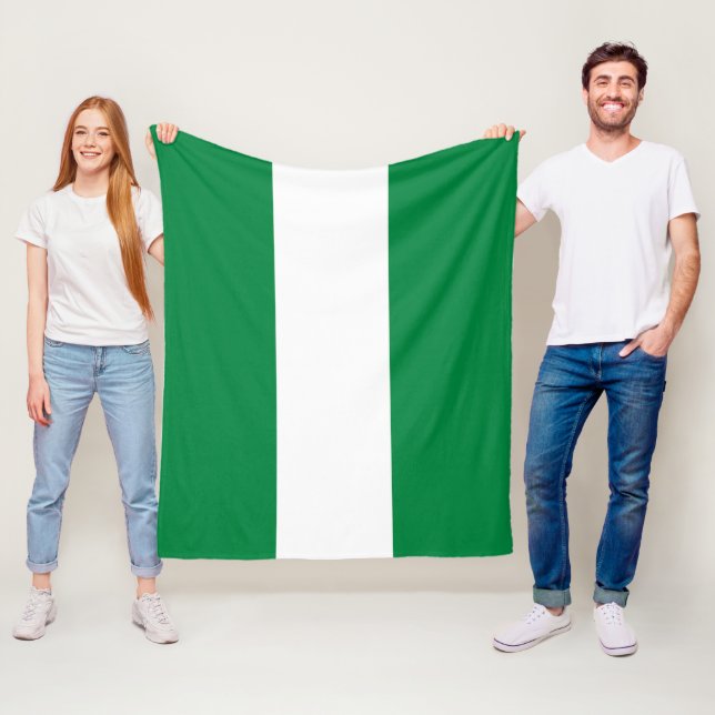 Nigeria flagga fleecefilt (På plats)