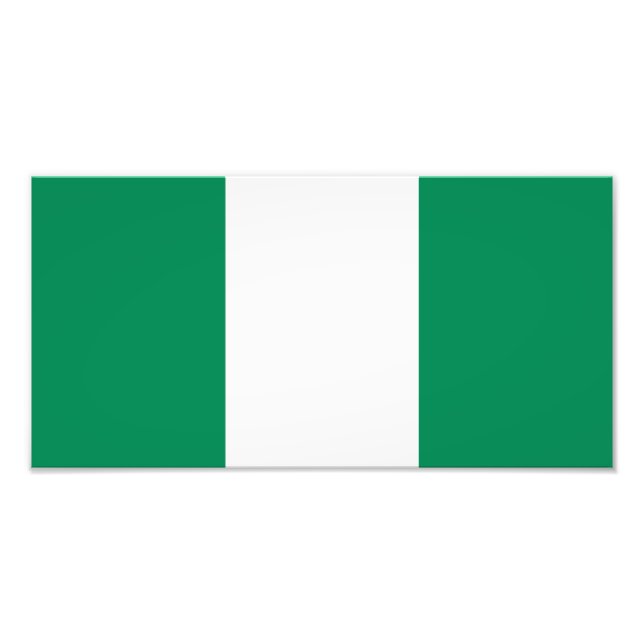 Nigeria Flagga Fototryck (Framsidan)