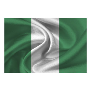 Nigeria Flagga Fototryck