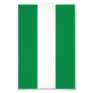 Nigeria flagga fototryck