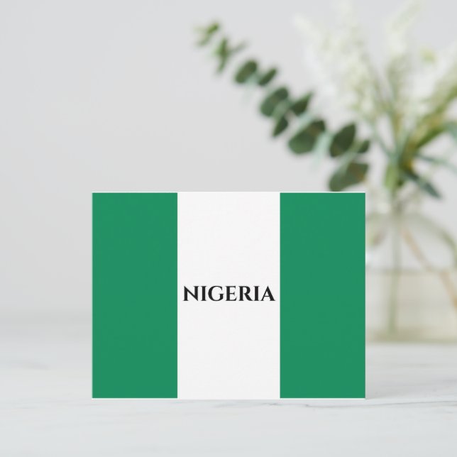 Nigeria Flagga Helg Vykort (Stående Fram)