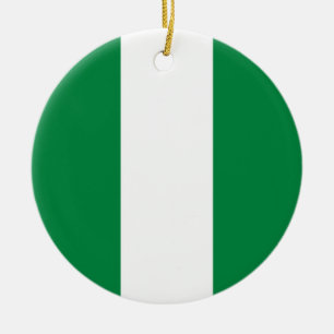 Nigeria flagga julgransprydnad keramik