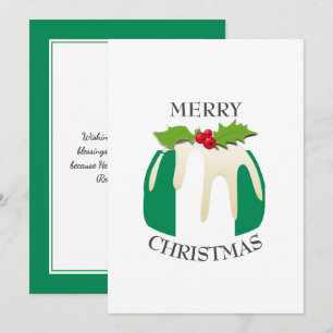 NIGERIA FLAGGA   Julpudding   festlig Julkort