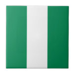 Nigeria Flagga Kakelplatta<br><div class="desc">Nigerias patriotiska flagga.</div>