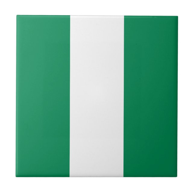 Nigeria Flagga Kakelplatta (Framsidan)