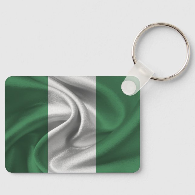 Nigeria Flagga Keychain Nyckelring (Framsida)
