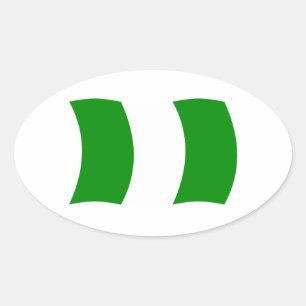 Nigeria Flagga Klistermärke