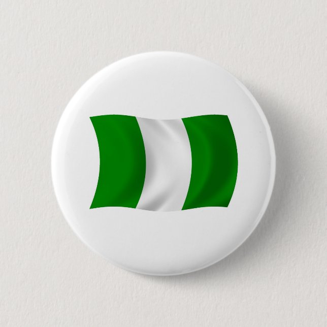 Nigeria Flagga Knapp (Framsida)