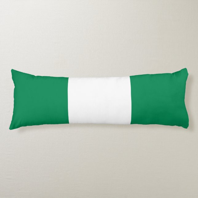Nigeria Flagga Kroppskudde (Framsidan)
