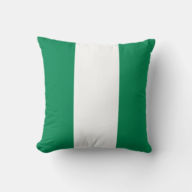 Nigeria Flagga Kudde (Framsida)