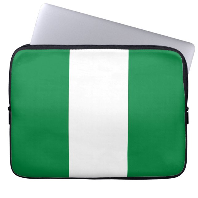 Nigeria flagga laptop fodral (Framsidan)