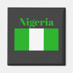 Nigeria Flagga Magnet