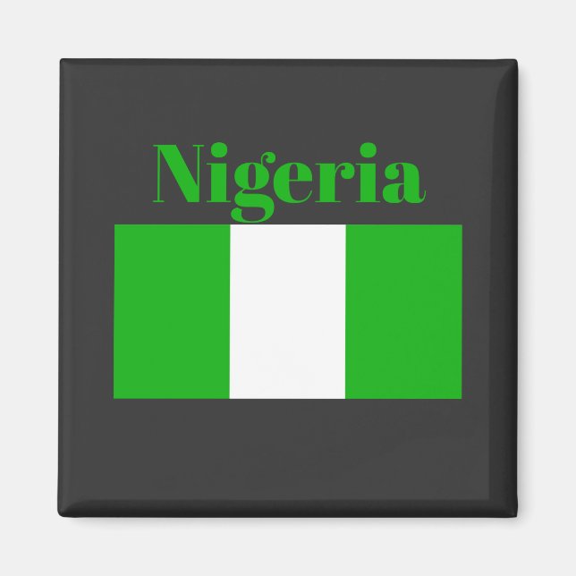 Nigeria Flagga Magnet (Framsidan)