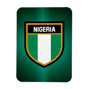 Nigeria Flagga Magnet