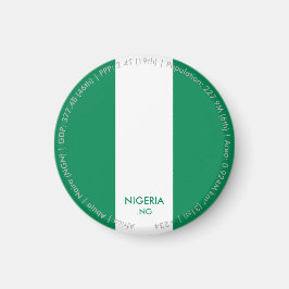 Nigeria Flagga Magnet