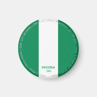 Nigeria Flagga Magnet