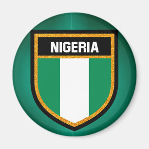 Nigeria Flagga Magnet