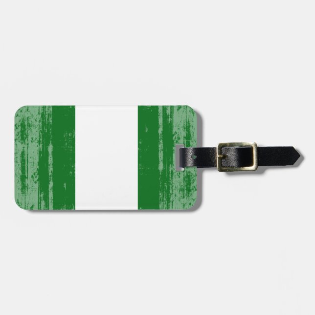 NIGERIA FLAGGA MED SLITNA PARTIER.png Bagagebricka (Horisontell Framsida)