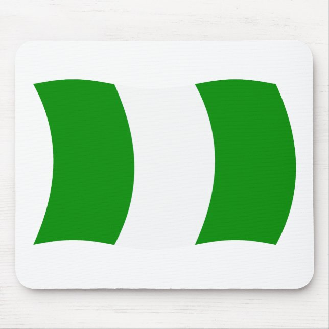 Nigeria Flagga Mousepad Musmatta (Framsidan)