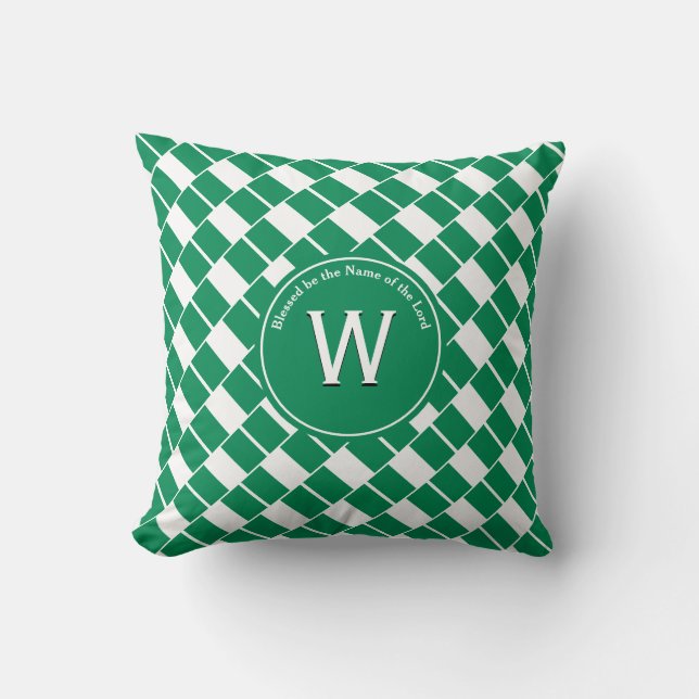 NIGERIA FLAGGA Naija Customical Monogram Scripture Kudde (Framsida)