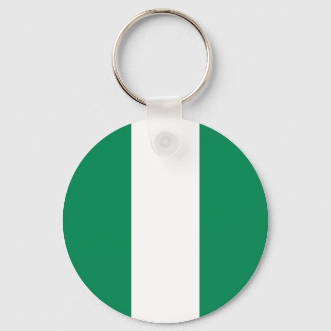 Nigeria Flagga Nyckelring (Framsida)