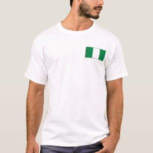 Nigeria Flagga och Karta T-Shirt