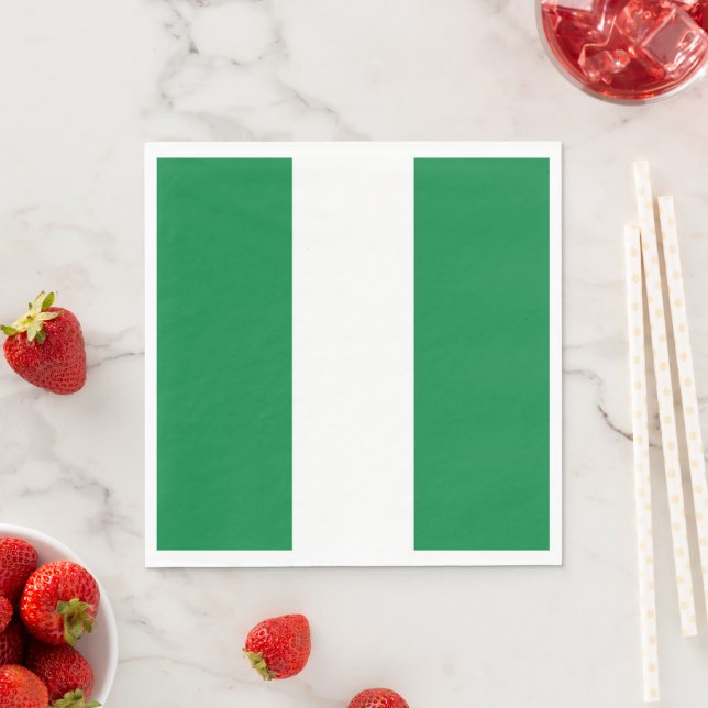 Nigeria flagga pappersservett (Insitu)