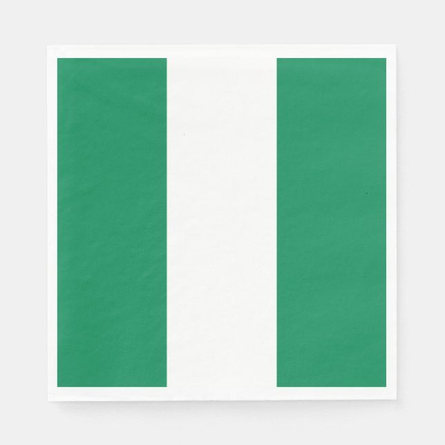 Nigeria Flagga Pappersservett (Framsidan)