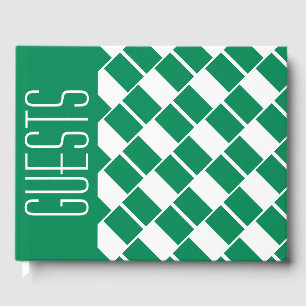 NIGERIA FLAGGA Patriotic Customized GRÖNT Nigerian Gästböcker