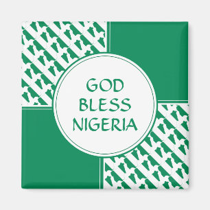 NIGERIA Flagga Patriotic Nigerian Naija Magnet