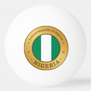 Nigeria Flagga Pingisboll