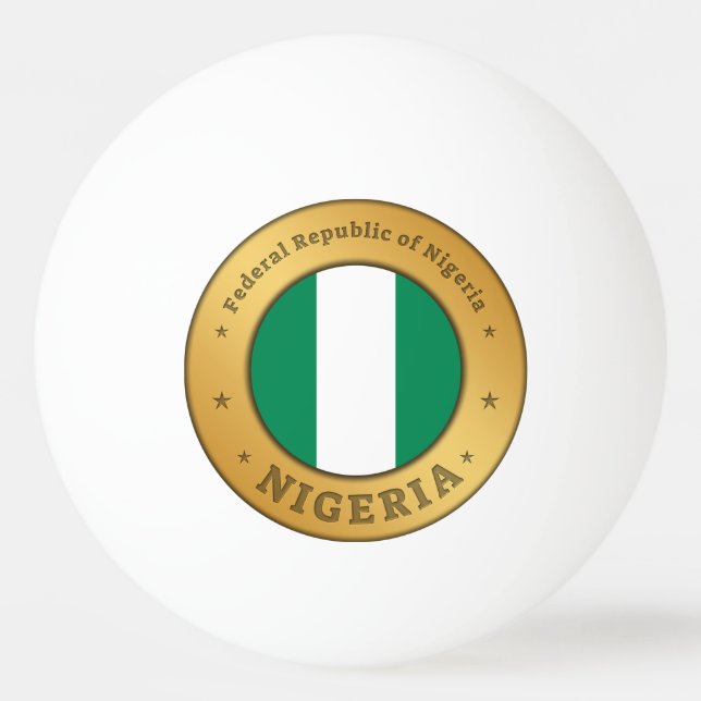 Nigeria Flagga Pingisboll (Framsidan)