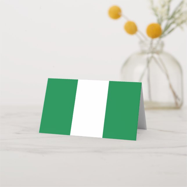Nigeria flagga placeringskort (Framsida)