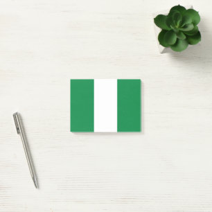 Nigeria flagga post-it block