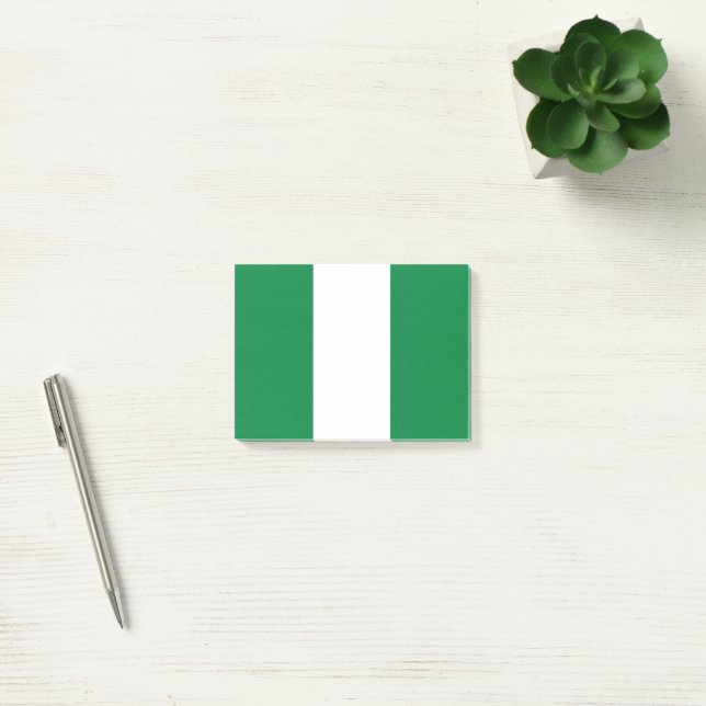 Nigeria flagga post-it block (Kontor)