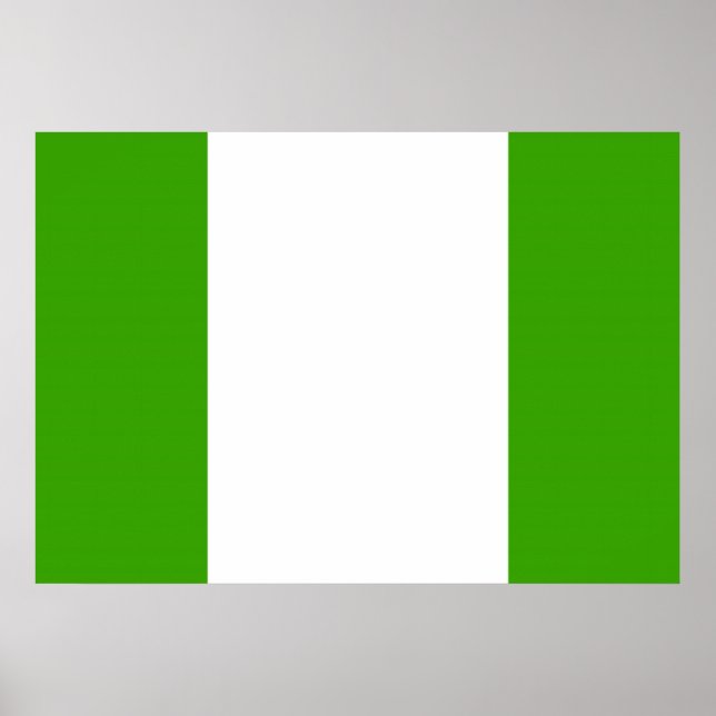 Nigeria Flagga Poster (Framsidan)