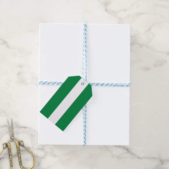 Nigeria flagga presentetikett (Med Snöre)