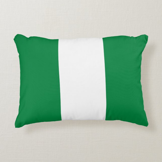 Nigeria flagga prydnadskudde (Framsidan)